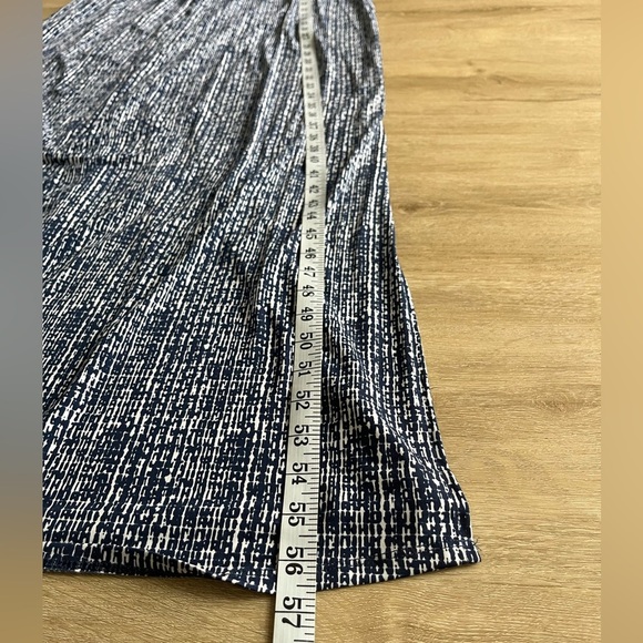 GILLI Navy Blue Geometric Pattern maxi dress Side Slit Plus SZ 2X NWT - Picture 4 of 7